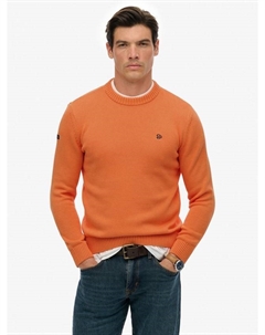 Джемпер из хлопка с ребристым кантом, Washed Tangerine Superdry