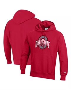 Мужская красная толстовка с капюшоном Ohio State Buckeyes Vault Logo Reverse Weave Champion
