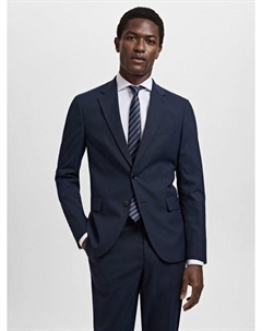 Сверхтонкий приталенный однобортный блейзер, Navy Mango