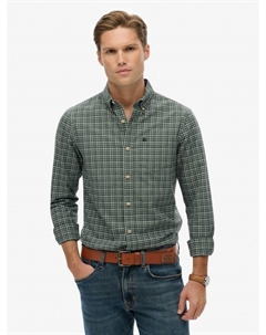 Премиальная клетчатая рубашка оксфорд, Ice Green Grid Superdry