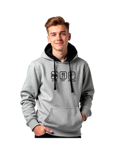 Худи Sleep Eat And Smash Two-Colour, серый Kruskis