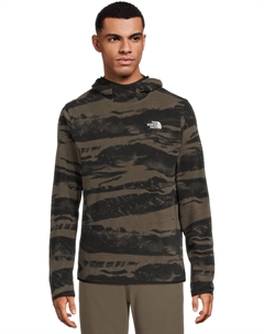 Мужской флисовый пуловер Glacier с капюшоном и принтом, New Taupe Green Edge The north face