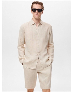 Рубашка Parrot Linen Regular Fit, Pastel Brown Mango