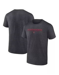 Мужская футболка Heather Charcoal Oklahoma Sooners Iconic Battle Scars Fanatics