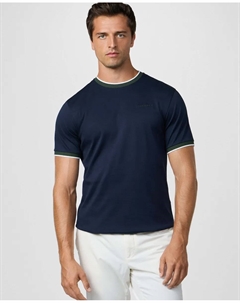 Мужская футболка клуб с воротником и классической посадкой, темно-синий Hackett