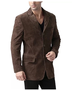 Мужское пальто Robert из замши на трех пуговицах, коричневый Bgsd