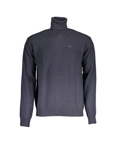 Синий шерстяной свитер La martina