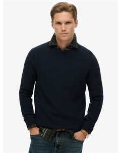 Легкий текстурированный джемпер из хлопка, Eclipse Navy Twist Superdry