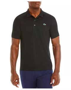 Мужская дышащая противоударная поло Interlock, черный Lacoste