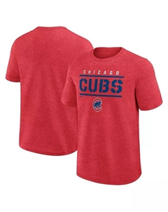 Мужская футболка Chicago Cubs Top Notch цвета вересково-красного Fanatics