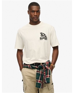 Футболка оверсайз из хлопка с принтом Superdry