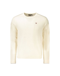 Белый шерстяной мужской свитер Napapijri