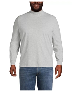 Мужская футболка-водолазка Big & Tall Super-T, серый Lands' end