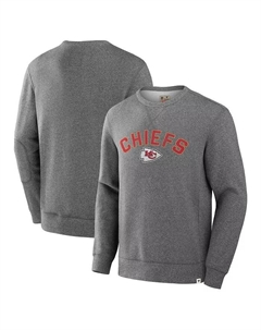 Мужская толстовка-пуловер Kansas City Chiefs Loop Terry цвета «серый» Fanatics