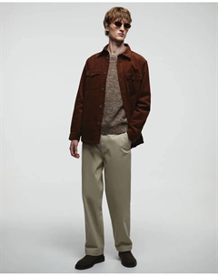 Вельветовая рубашка-куртка, шоколадный Сфера