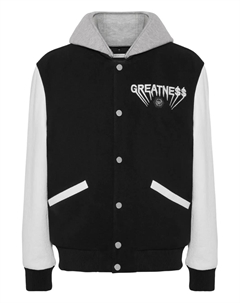 Бомбер с капюшоном, черный Philipp plein