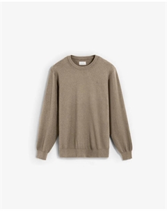 Мужской шерстяной свитер с круглым вырезом, серо-коричневый Scalpers