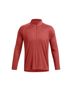 Мужская техническая текстурированная рубашка с длинным рукавом и застежкой-молнией 1/2 от, 1382797 Under armour