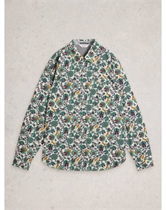 Футболка Finsbury с длинными рукавами и воротником в цветочном принте White stuff