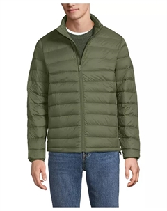 Мужская ультралегкая пуховая куртка Wanderweight, зеленый Lands' end