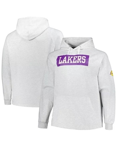Мужская толстовка с капюшоном Ash Los Angeles Lakers Big Tall Raglan Tri-Blend Fanatics