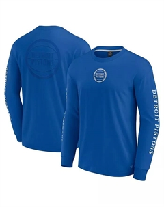 Мужская синяя футболка с длинным рукавом Detroit Pistons Elements Strive Fanatics