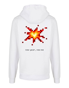 Пуловер Basic Hoodie SIlvester Party Happy People Only, белый F4nt4stic