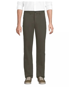 Мужские дорожные брюки-чинос Comfort Waist Classic Fit, зеленый Lands' end