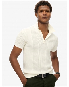 Вязаная короткая поло из хлопка Superdry