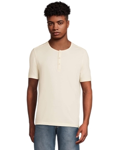 Мужская кофта-хенли EcoSoft с коротким рукавом, White Untuckit