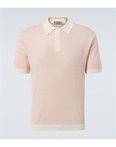 Льняная и шёлковая поло, 601 Pink Canali