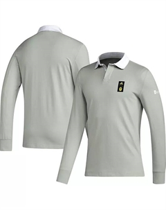 Мужская серая поло с длинным рукавом Nashville SC Travel 2023 года Adidas