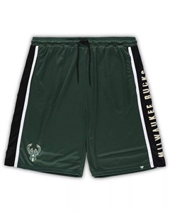 Мужские шорты Milwaukee Bucks Big and Tall Referee Iconic Mesh цвета хаки Fanatics