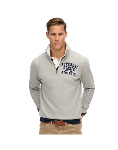 Толстовка Vintage Athletic half zip, серый Superdry