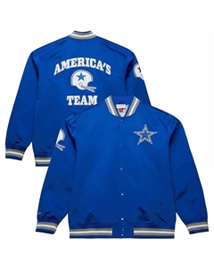 Мужская куртка Dallas Cowboys Vintage Double Down на пуговицах из сатина Mitchell and ness