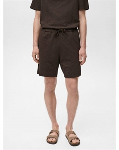 Сирсакеровые шорты чинос, Dark Brown Mango