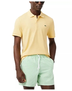 Мужская поло с короткими рукавами Regular Fit из мягкой ткани, желтый Lacoste