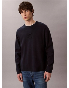 Свитшот с монограммой и круглым вырезом Calvin klein