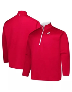 Мужская толстовка с молнией до четверти Big Tall Defender цвета малинового оттенка Alabama Crimson Tide Fanatics