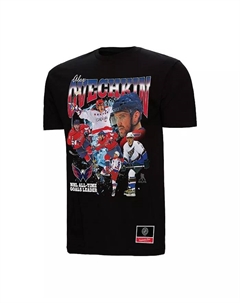 Мужская футболка с принтом Alexander Ovechkin "Washington Capitals, лучший бомбардир в истории НХЛ", черная Mitchell and ness