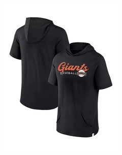 Мужская черная толстовка с капюшоном San Francisco Giants Offensive Strategy с короткими рукавами Fanatics