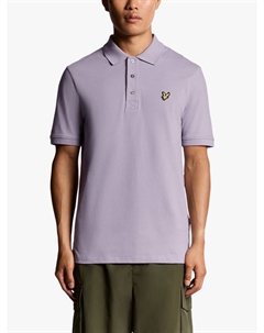 Хлопковая поло с коротким рукавом классического кроя, Ash Lilac Lyle & scott