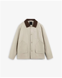 Мужская хлопковая куртка с вельветовым воротником, бежевый Scalpers