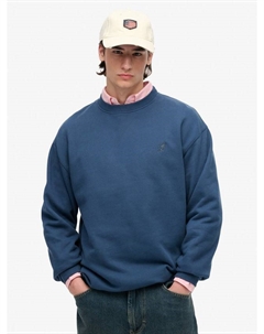 Свободный оверсайз свитшот из хлопка с круглым вырезом, Insignia Blue Superdry