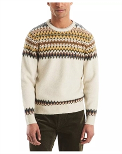 Мужской свитер с узором фэр-айл, загар/бежевый Nautica