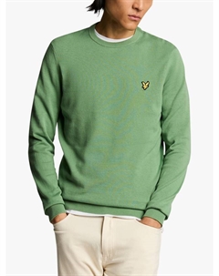 Хлопковый джемпер с круглым вырезом, Smoke Green Lyle & scott