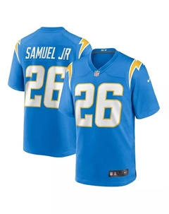 Мужская игровая футболка Los Angeles Chargers Asante Samuel Jr. в пудрово-голубом цвете Nike