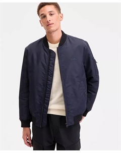 Мужская куртка-бомбер Baken2435 приталенного кроя из сатина, синий Hugo boss