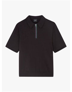 Хлопковая поло с молнией Regular Fit, Black Paul smith