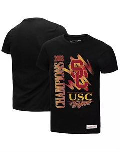 Мужская черная футболка USC Trojans Retro Brush Mineral Wash Mitchell and ness
